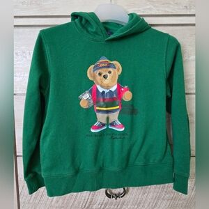 Ralph Lauren Boys Polo Bear Logo Fleece Hoodie with pockets